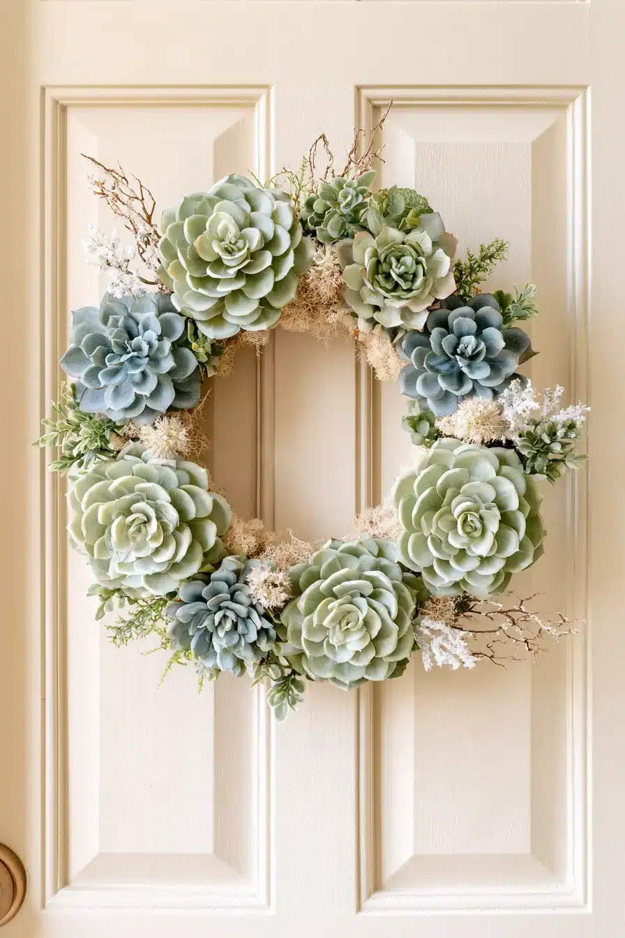 27 Beautiful Winter Wreaths for Front Door Charm and a Cozy Seasonal Welcome