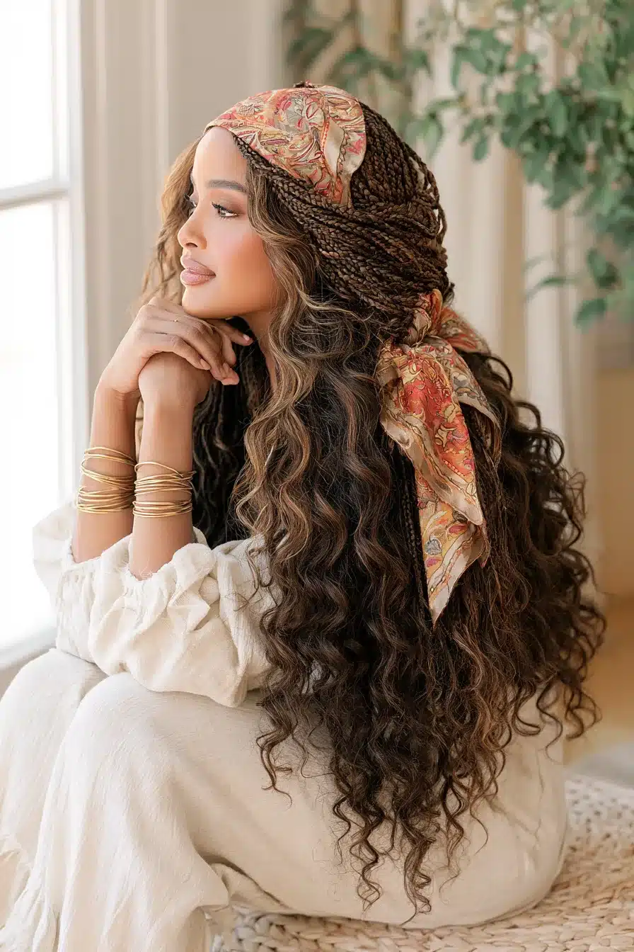 27 Chic Boho Knotless Braids for Effortless Everyday Style