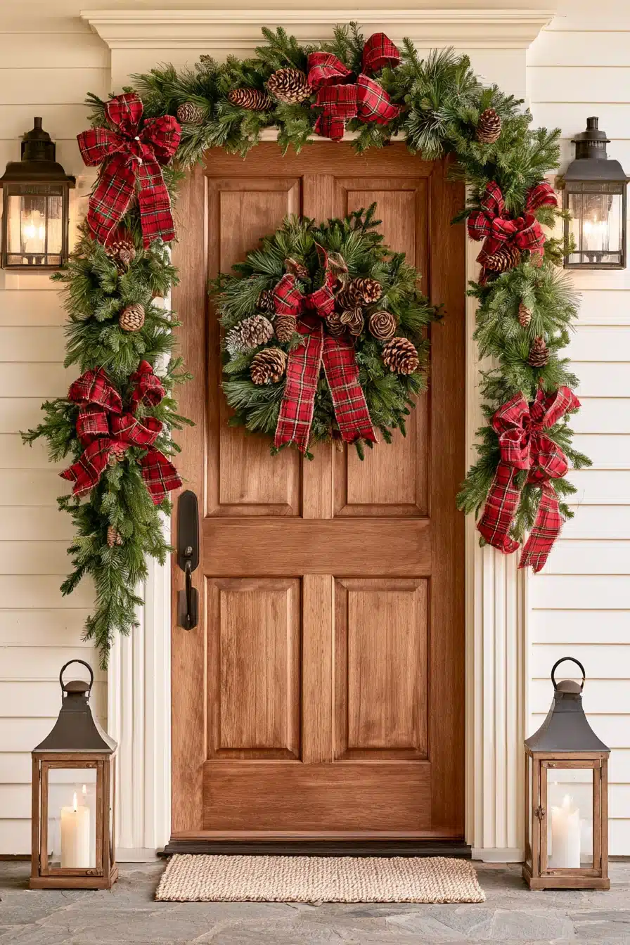 27 Beautiful Christmas Door Decorations for a Festive First Impression