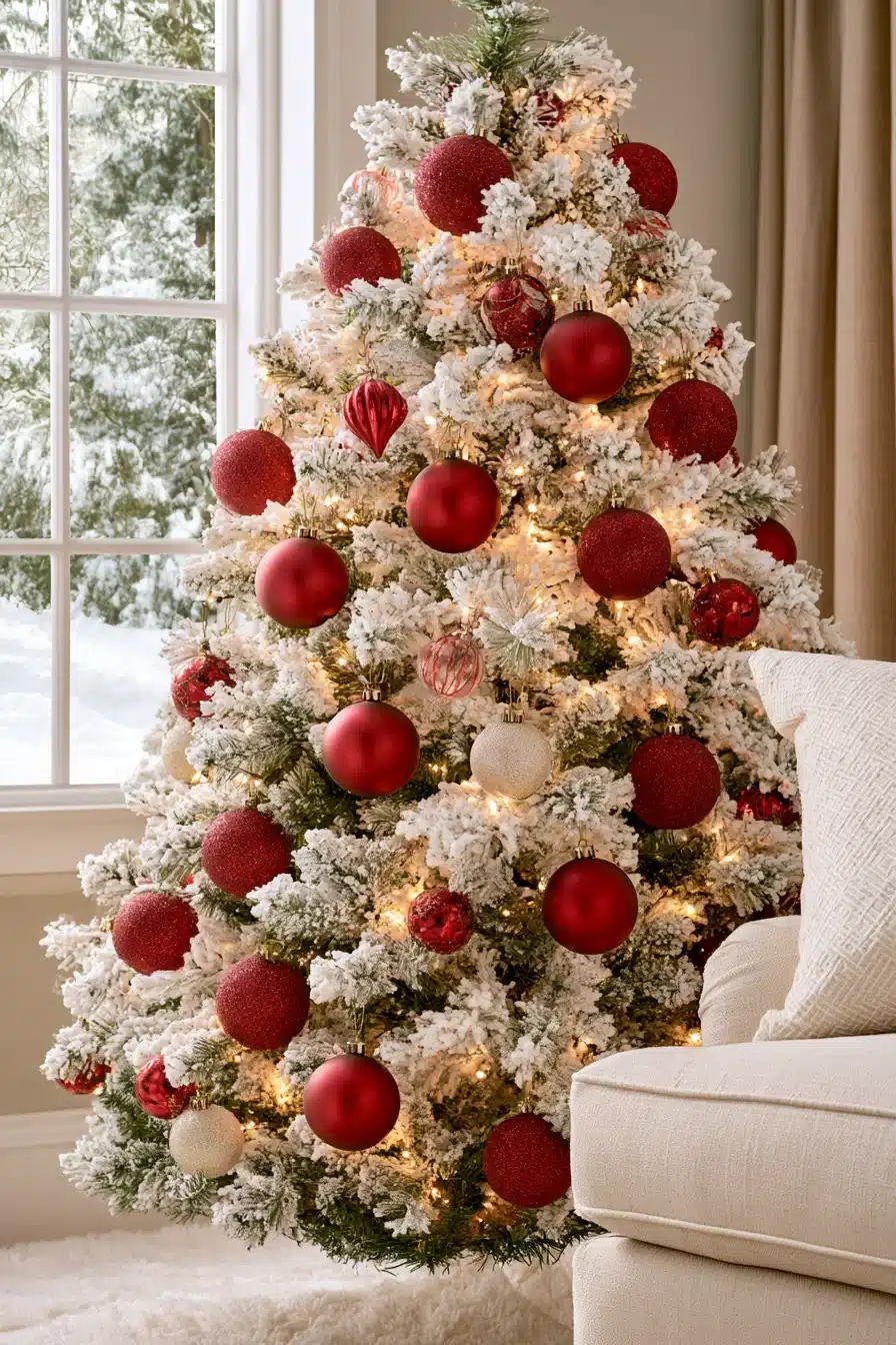 27 Elegant Burgundy Christmas Tree Ideas for a Warm and Magical Holiday