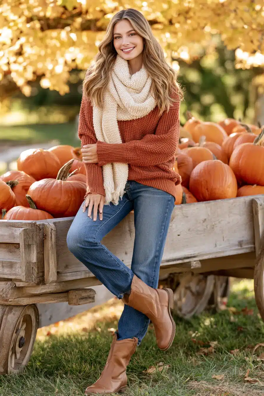 27 Effortless Pumpkin Patch Outfit Ideas for Crisp Days and Cozy Memories