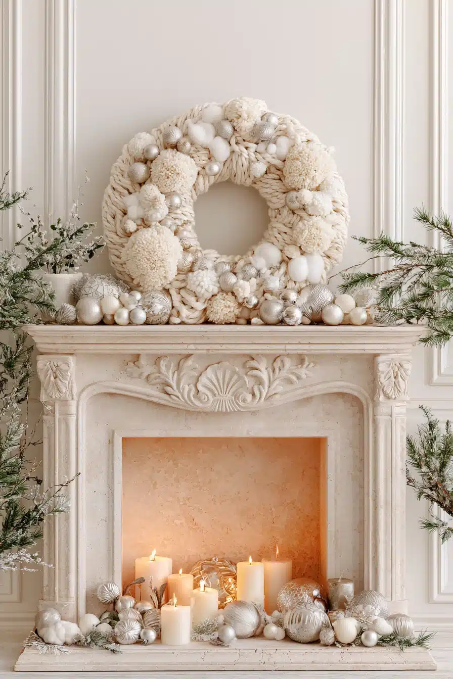 27 Cozy Christmas Yarn Wreaths to Make Your Front Door Feel Magical