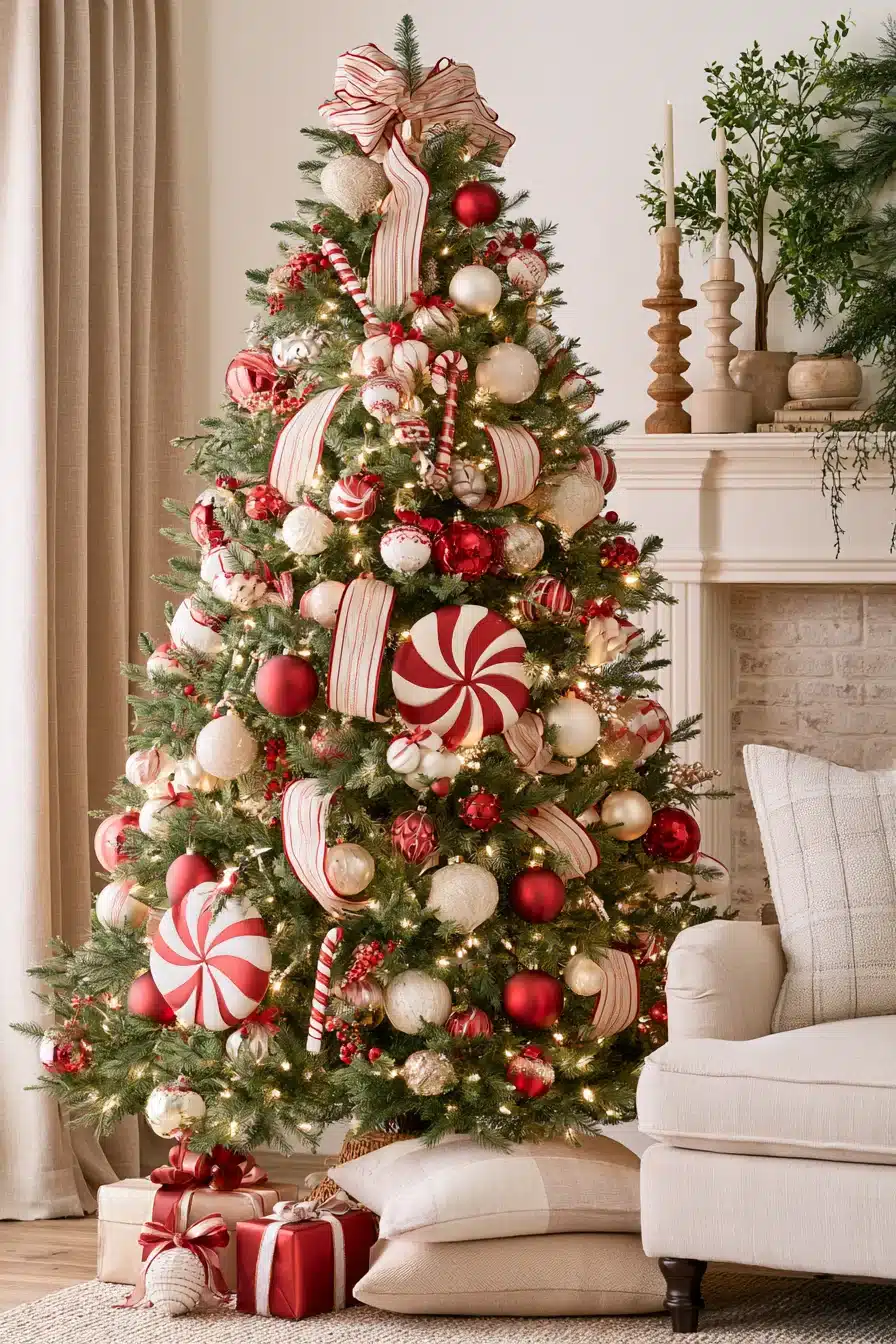 27 Whimsical Candyland Christmas Tree Ideas for a Sweet and Magical Holiday