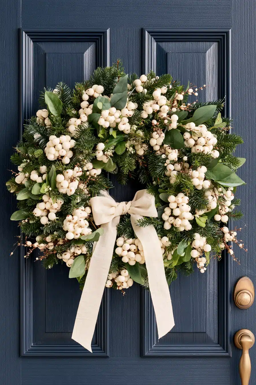 27 Beautiful Winter Wreaths for Front Door Charm and a Cozy Seasonal Welcome