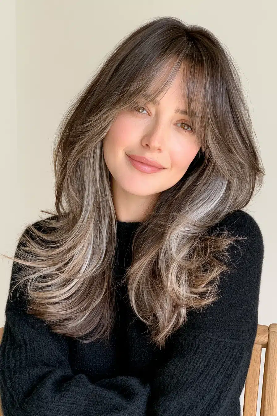 27 Beautiful Grey Blending Ideas for Dark Hair That Make Silver Strands Shine