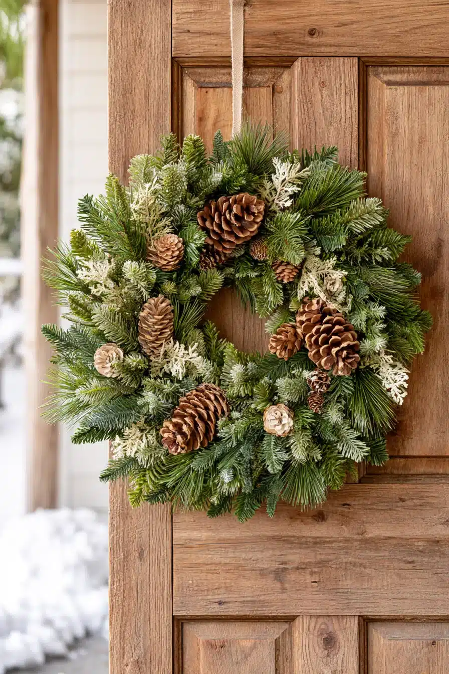 27 Beautiful Winter Wreaths for Front Door Charm and a Cozy Seasonal Welcome