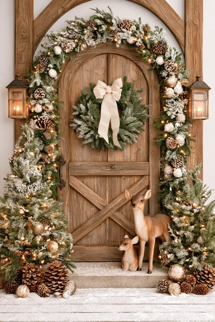 27 Beautiful Christmas Door Decorations for a Festive First Impression