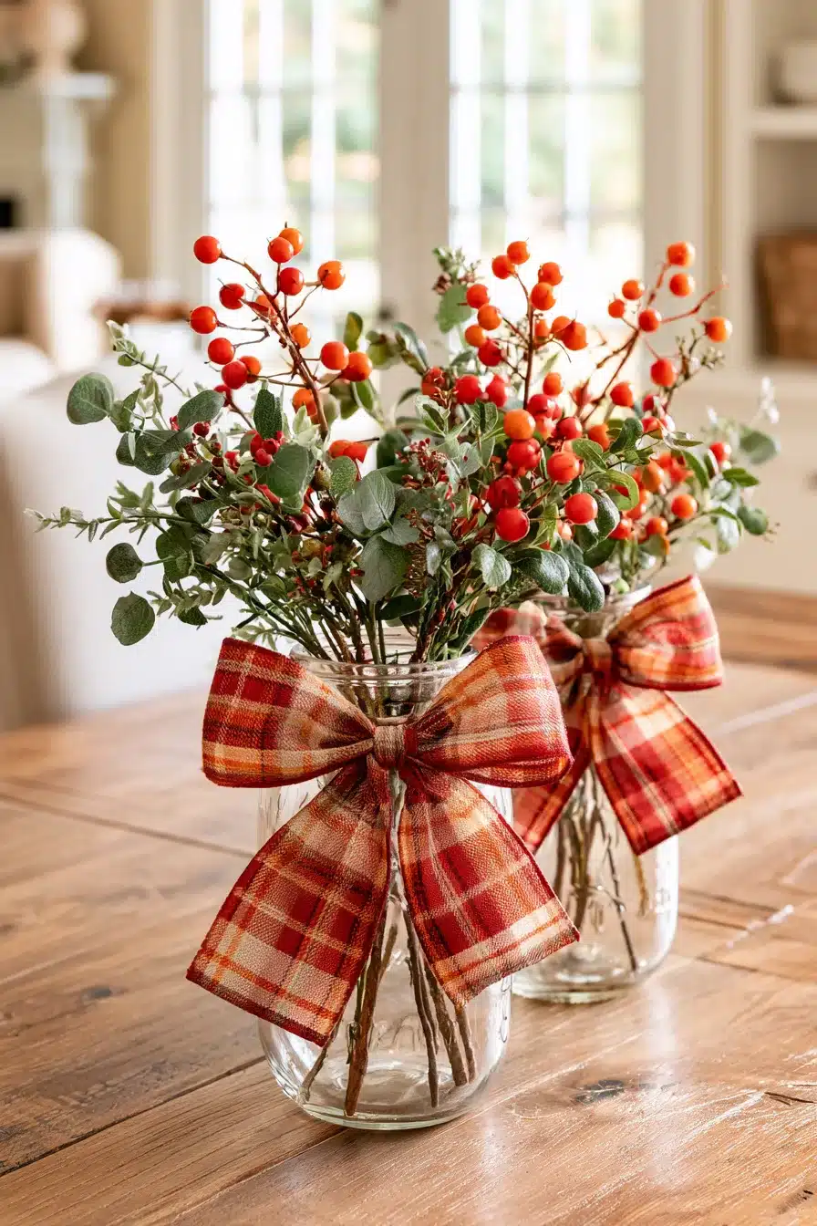 27 Charming Fall Mason Jar Centerpieces That Make Your Home Feel Cozy