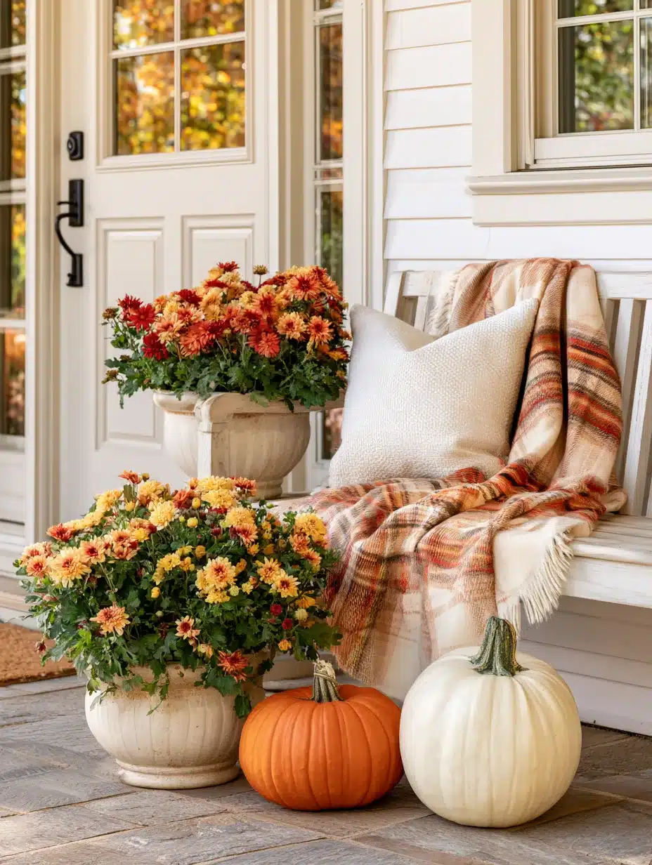 27 Beautiful Mums Front Porch Ideas for a Colorful and Cozy Autumn Welcome